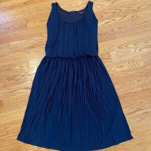Brooks Brothers pleated, sleeveless dress.